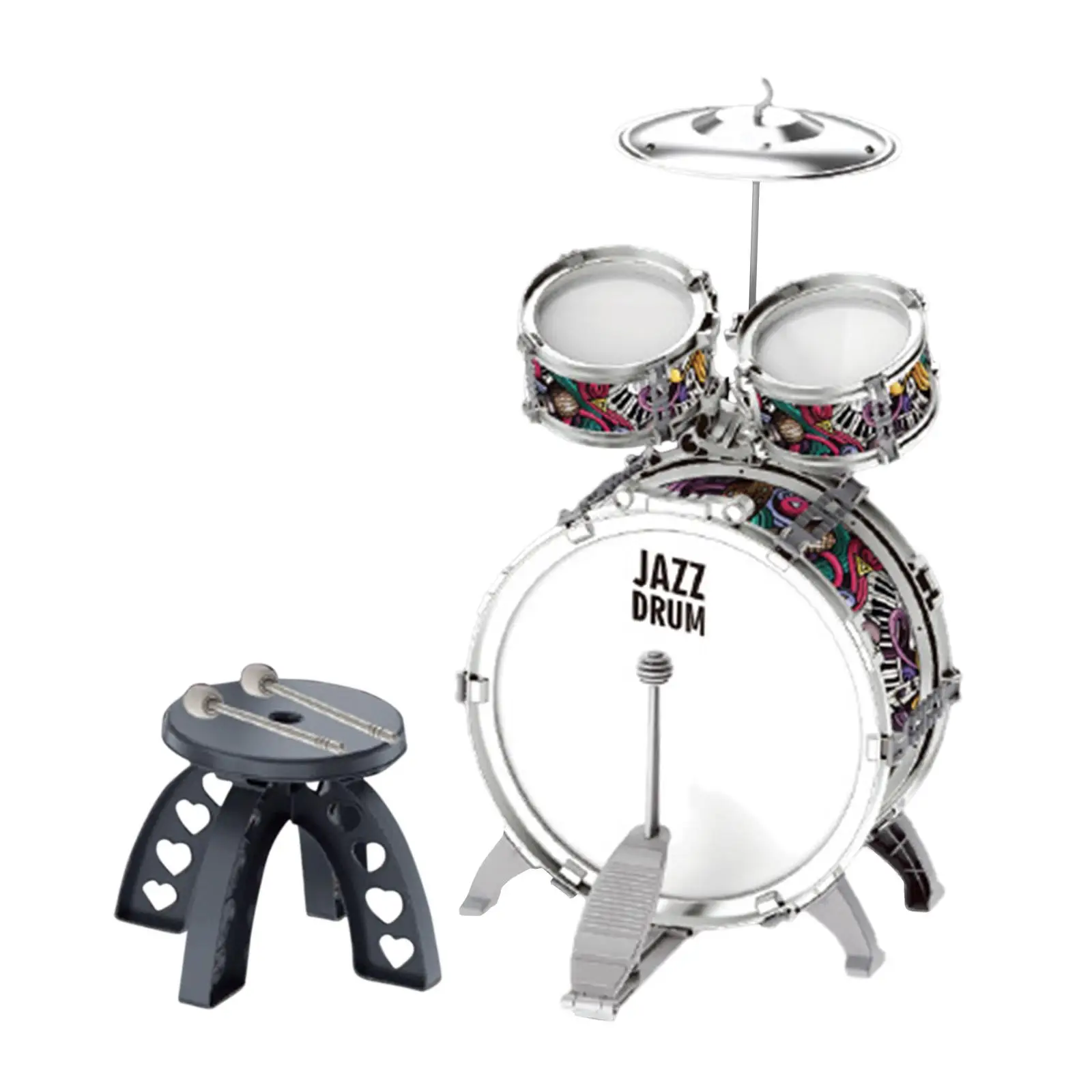 

Kids Drum Set Gift Educational Musical Toy Enhances Hand-Eye Coordination Skills Kids Develop Concentration Child Drum