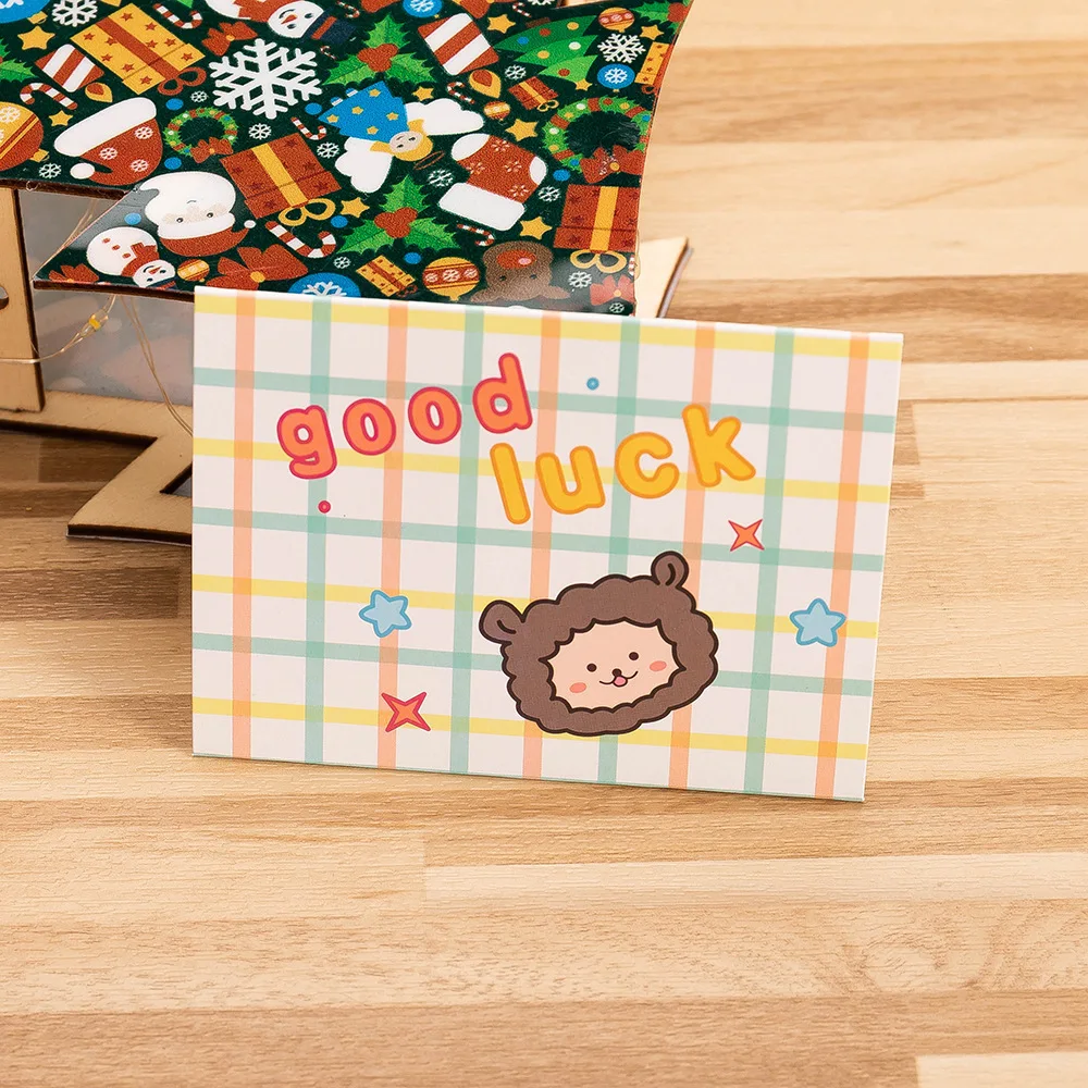 Creative cartoon small fresh greeting card, student birthday wishes, thank you, cute envelope, encouragement message, card, post