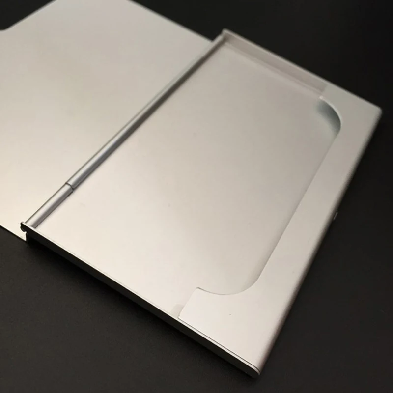 الفولاذ المقاوم للصدأ الأعمال ID حافظة بطاقات الائتمان ، حامل صندوق صغير معدني ، صناديق التخزين ، جيب 9.3x5.7x0.7 سنتيمتر ، اكسسوارات مكتب التموين