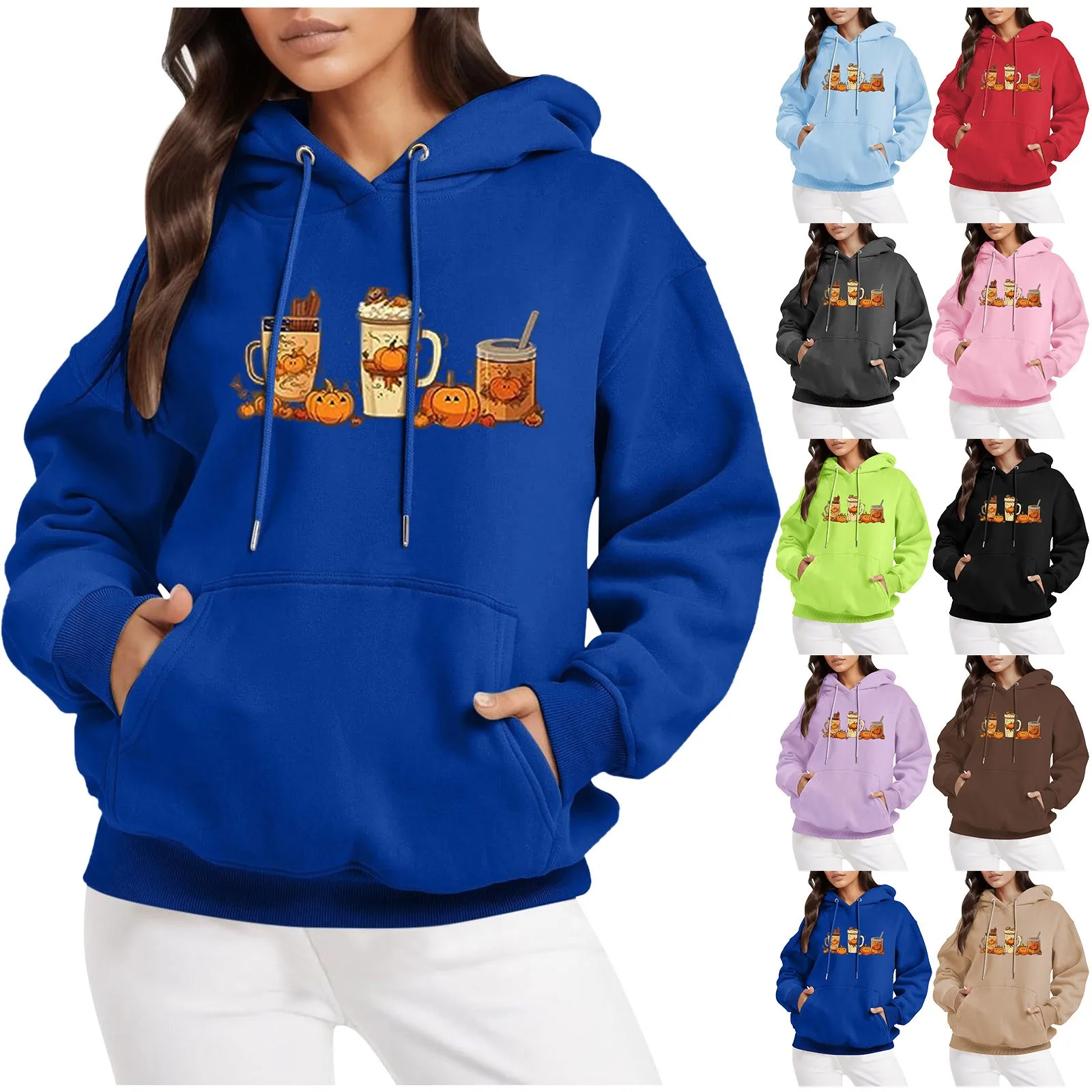 

Womens Casual Hoodies Pullover Tops Drawstring Long Zippe Sweatshirts Women Long Sweatshirt with Pocket Womens Hoodie Full Zip