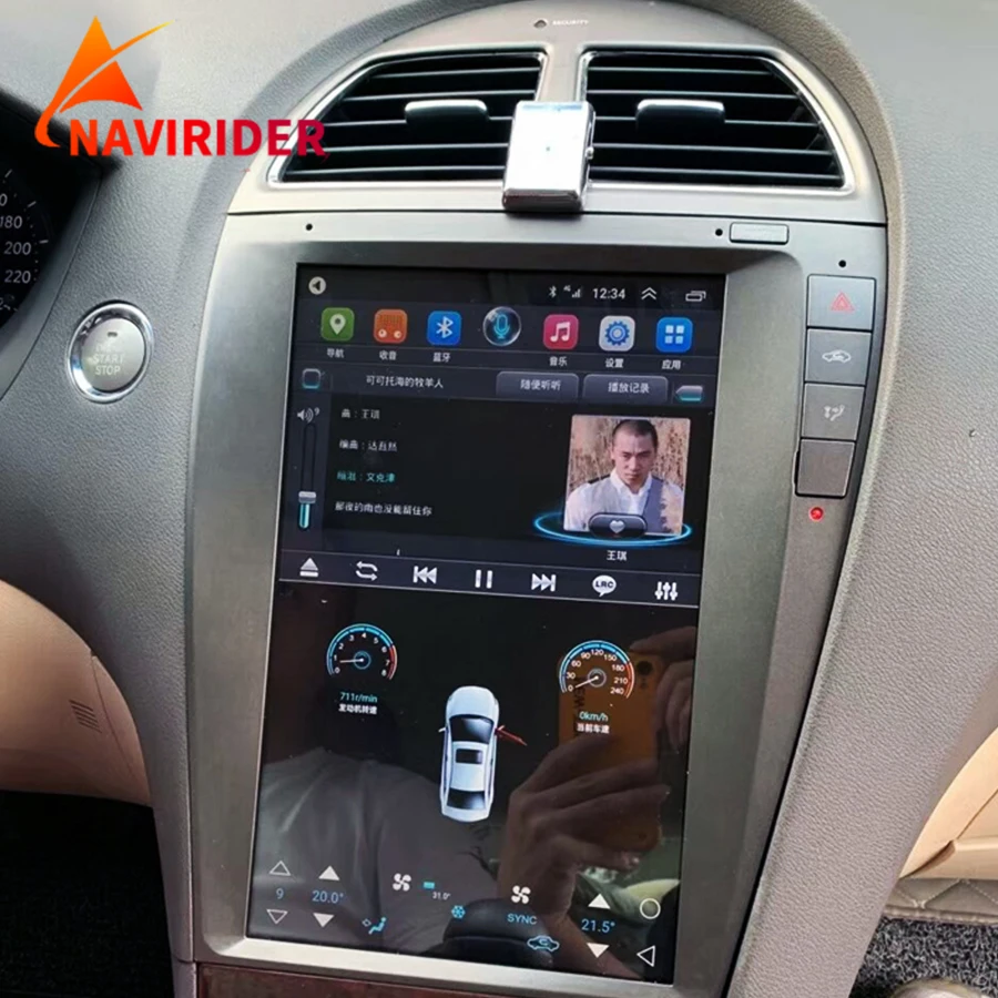 Android 14 For Lexus ES ES240 ES300 ES330 ES350 2006-2012 For Tesla Style Screen Car Radio Multimedia Player