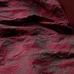 160x50cm Relief Three-dimensional Rose Jacquard Fabric For Women's Dresses, Suits, Tablecloth,Handmade DIY Sewing Fabric TJ7517