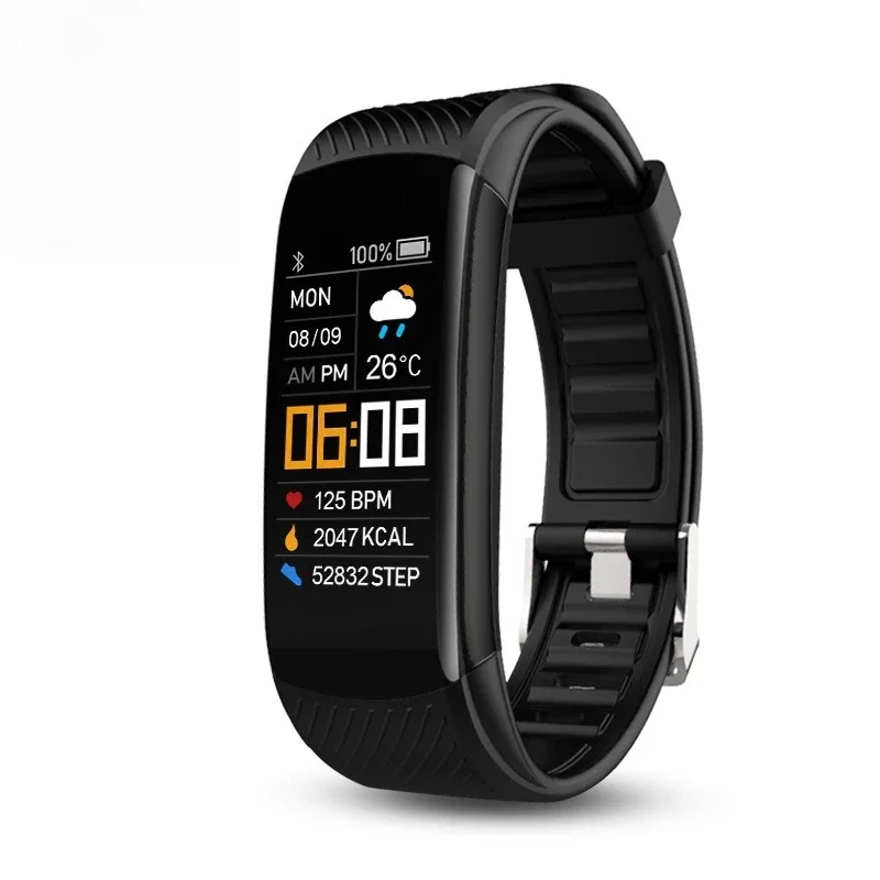 

Smart Bracelet for C5S Color Screen Exercise Pedometer Heart Rate Blood Pressure Oxygen Health Monitoring Silicone