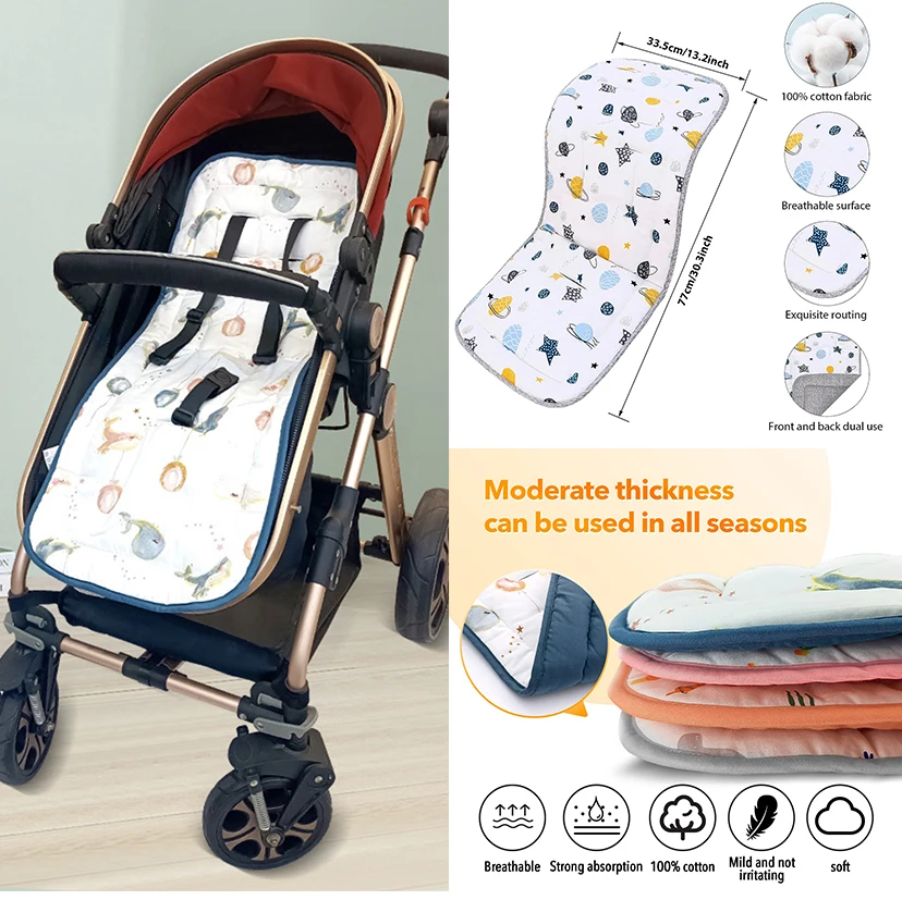 

Stroller Seat Pad Liner Baby Pushchair Car Cart Chair Mat Child Trolley Mattress Diaper Pad Infant Stroller Cushion Accessories