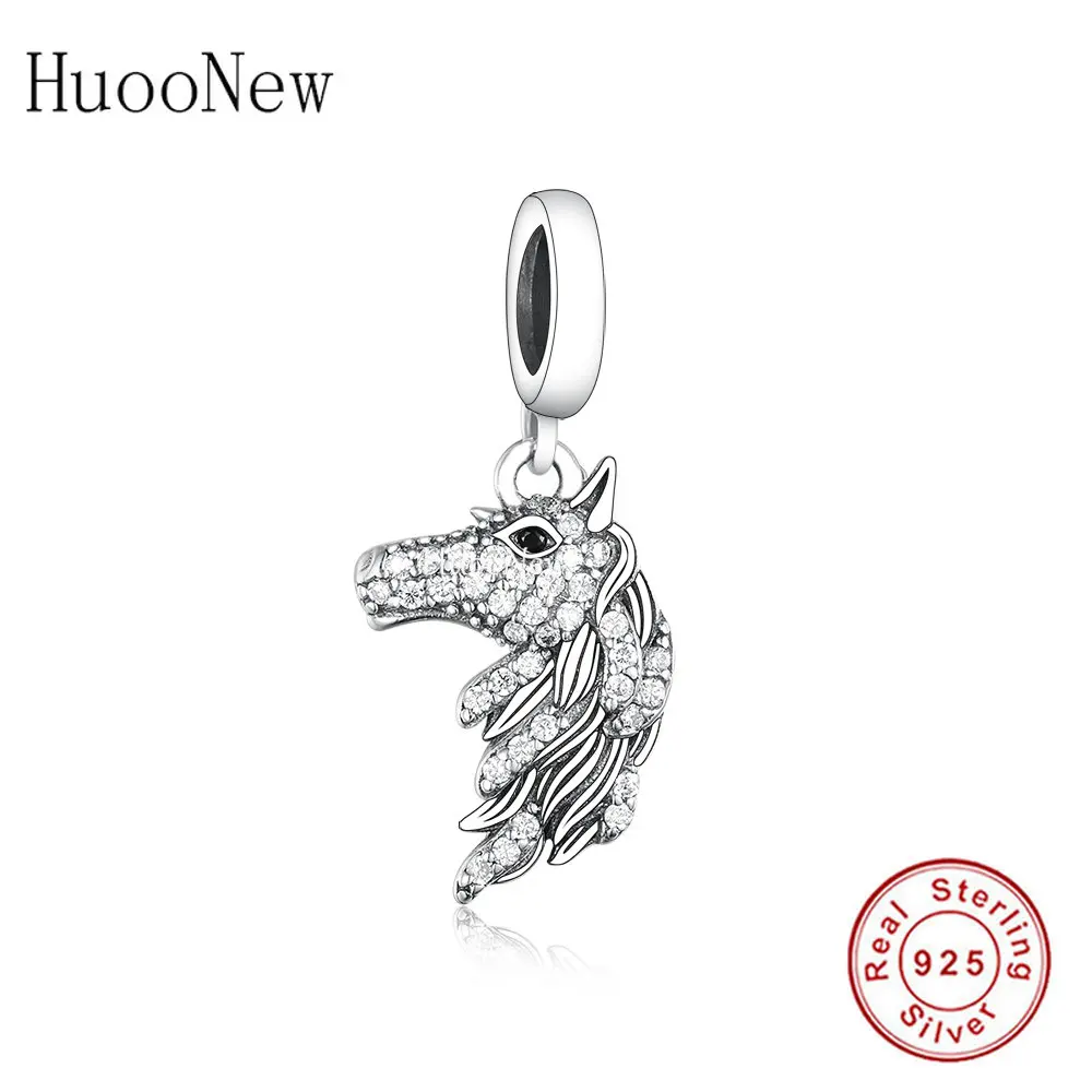 Fit Original Brand Charm Bracelet 925 Sterling Silver My Friend Little White Horse Bead For Making Women Berloque 2023