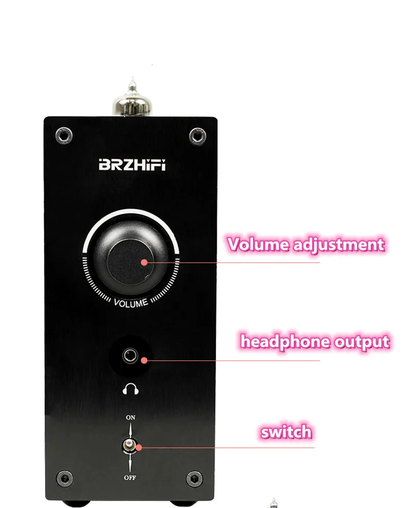 Preamplificador de tubo de vacío Mini Vertical, amplificador de Audio de escritorio para el hogar, reproductor de discos de vinilo MM/MC, DC12V 6A2