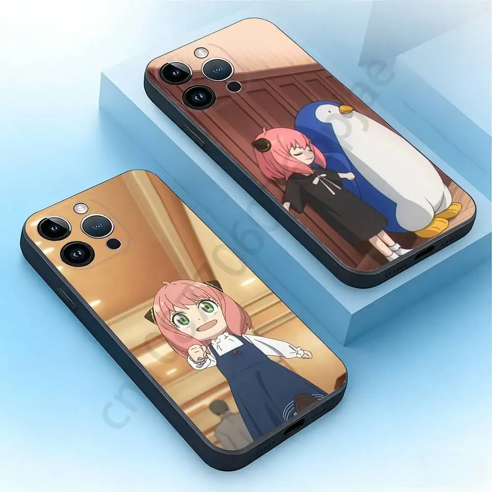 

S-Spy family Phone Case For iPhone 17,16,15,14,13,12,11,XR,Pro,Max,Plus,mini, Silicone Black Cover