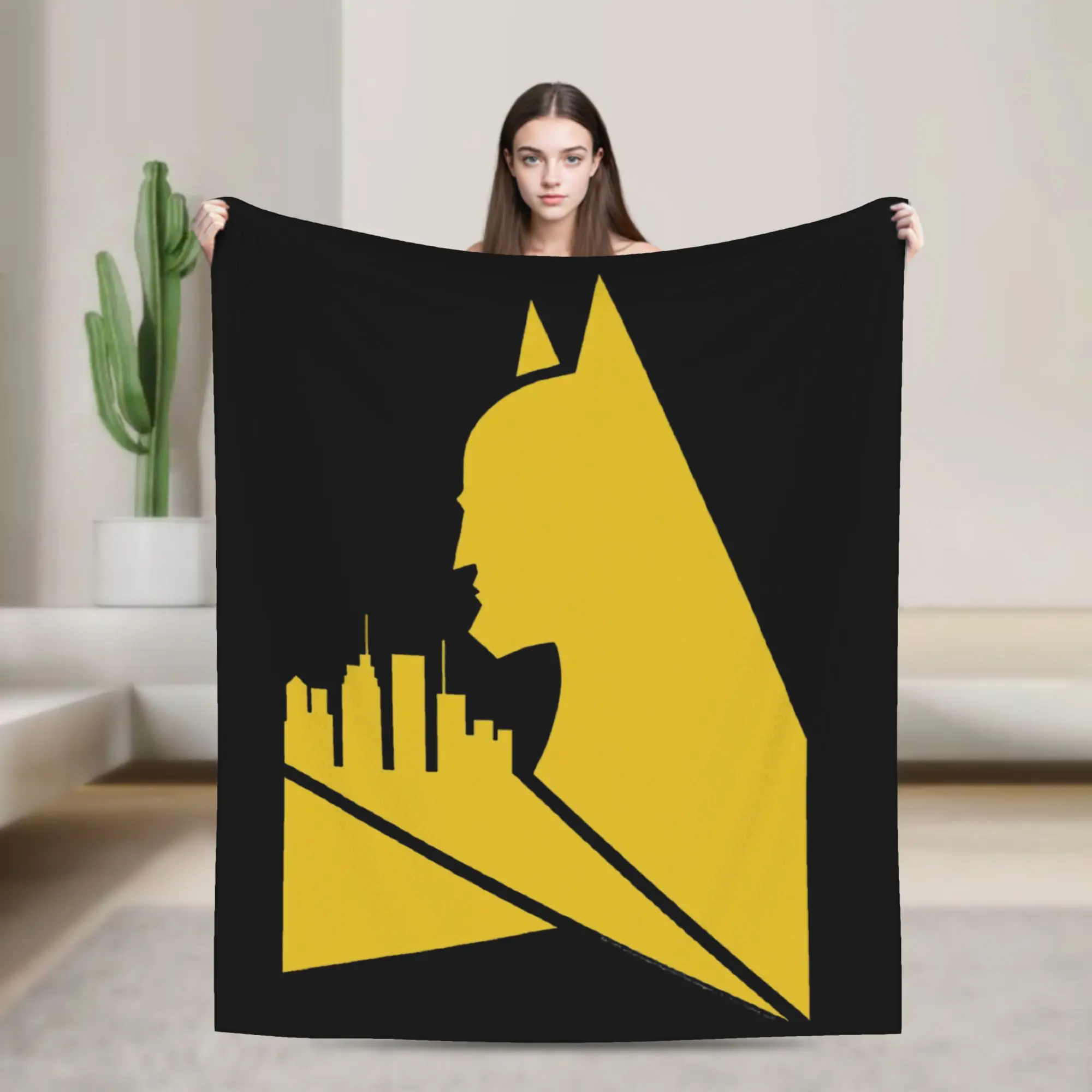 

Knight Fleece Throw Blanket Batmans Blankets for Sofa Travel Ultra-Soft Quilt,