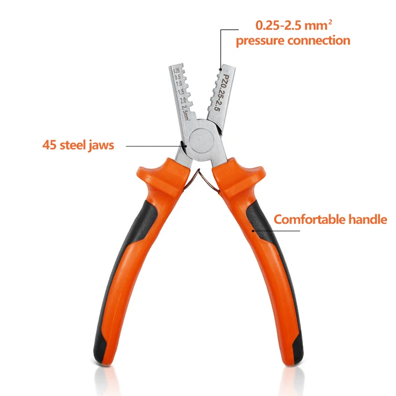 Crimping pliers for wire end ferrules cable lugs crimping press pliers wire ferrules