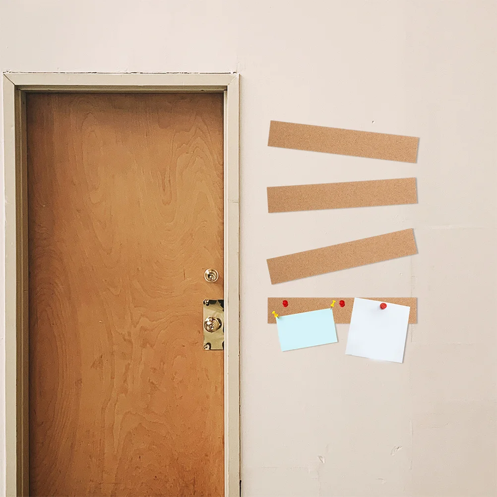 

10Pcs Natural Cork Memo Board Strips Adhesive Backing for Walls Photos Memos Home Office Use Corkboards for Wall