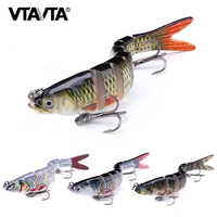 VTAVTA 10cm 10.5g Swimbait Pike Wobbler Crankbait Fishing Lures Multi Jointed Hard Bait Sinking Bionic Artificial Plastic Tackle