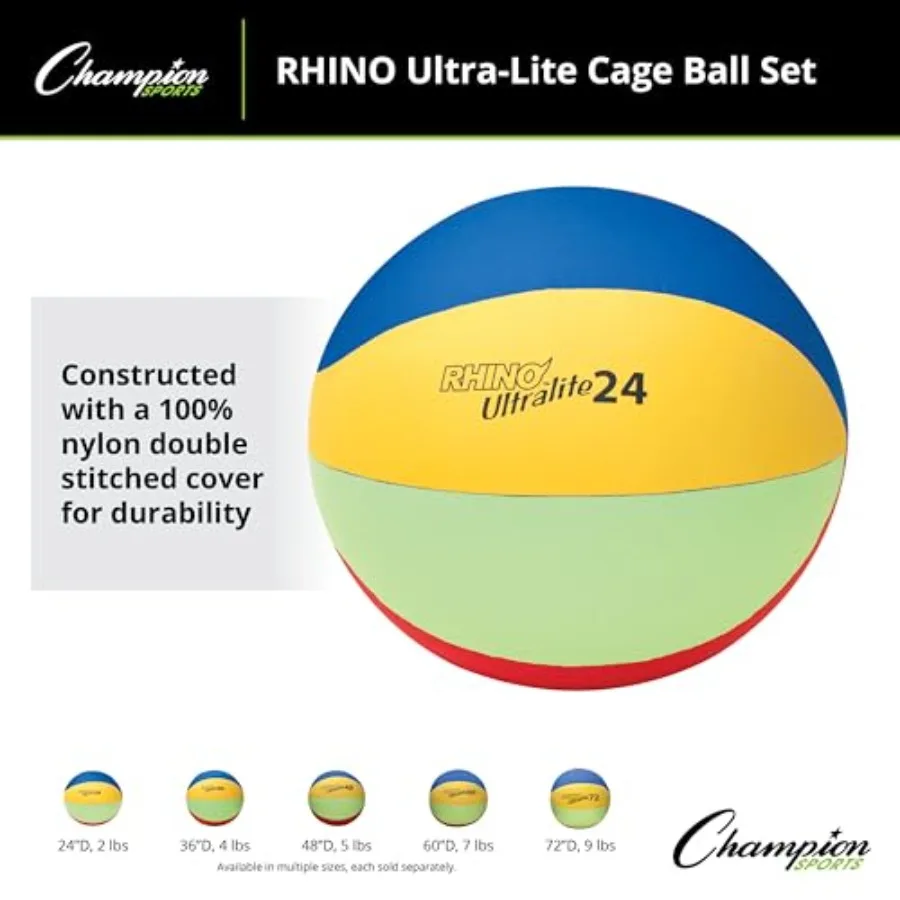 Rhino Lite Cage Ball Set for outdoor sports lightweight polyethylene material vibrant blue color ultra-durable and weather-resi