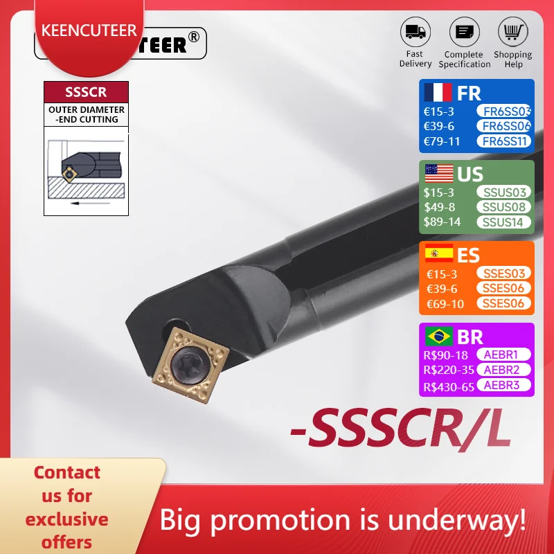 Internal turning tool S12M-SSSCR09 S14N-SSSCR09 S16Q-SSSCR09 S20R-SSSCR09 S25S-SSSCR09 Lathe Turning CNC Cutting Tool Cutter Bar
