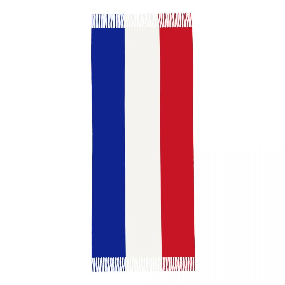 Custom Flag Of France Scarf Wrap Women Long Winter Warm Tassel Shawl Unisex French Proud Scarves