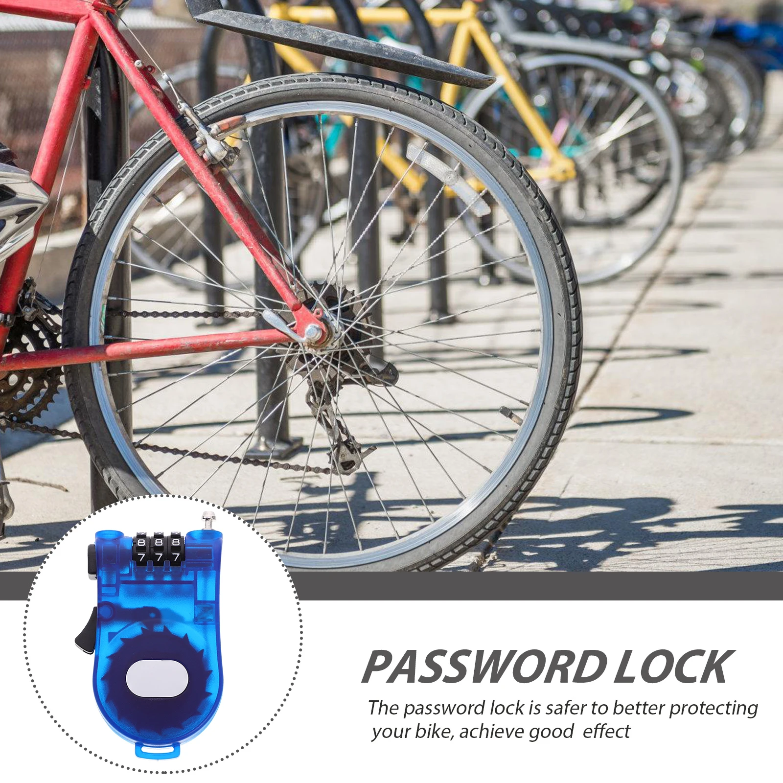

1PC Anti theft Snowboard Safety Cable Portable Coded Password Lock Lightweight for Ski Boards Bike Scooter Outdoor