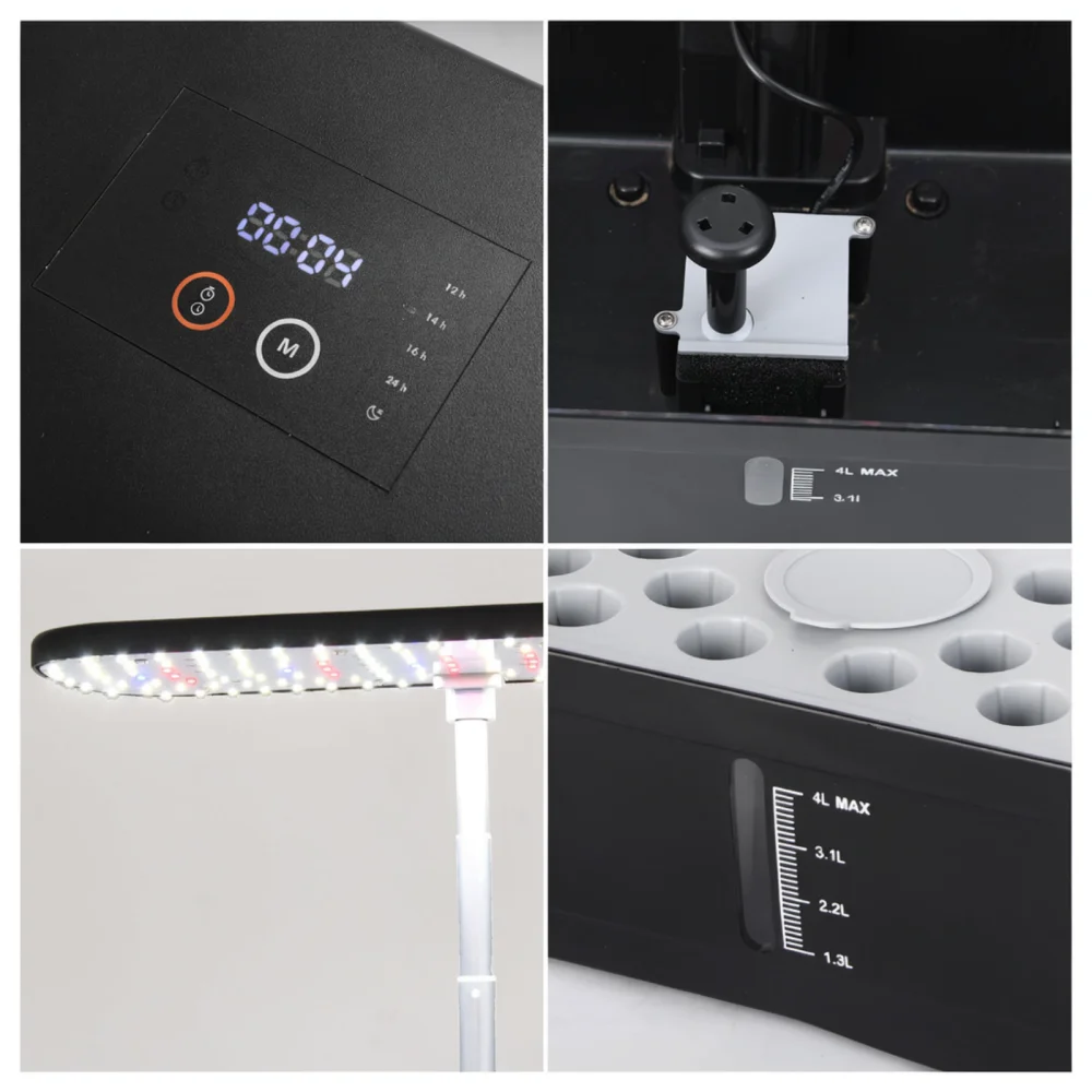 Hydroponic Planting Machine Smart Indoor Herb Garden Kit Soil Free Vegetable Cultivator LED Light Growing Station Pot