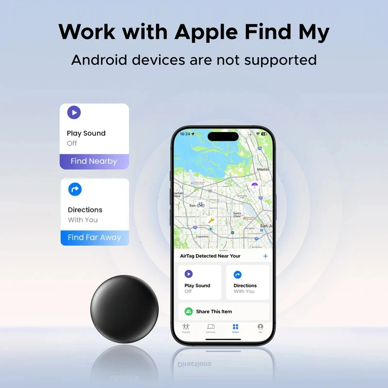 

MIniFinder Security SmartTrack Link Smart Tag With Apple Find My Key Bluetooth GPS Tracker For Earbud Luggage MFi Finder IOS