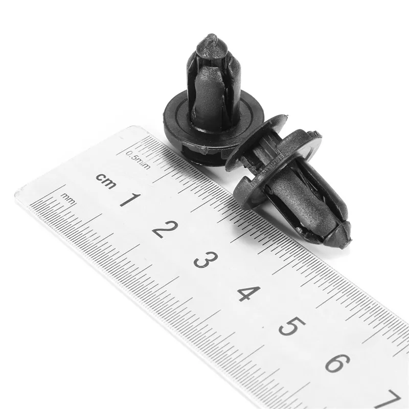 

100X Plastic Bumper Fastener Rivet Clips Black & 50X Bumper Fender Rivet Push Clips For Mitsubishi Endeavor Outlander