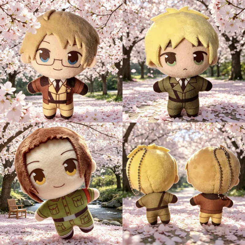 10Cm Hetalia Axis Powers Arthur Kirkland Alfred F. Jones Yao Wang Printed Body Plush Doll Keychain Itabag Charm Fan Collection