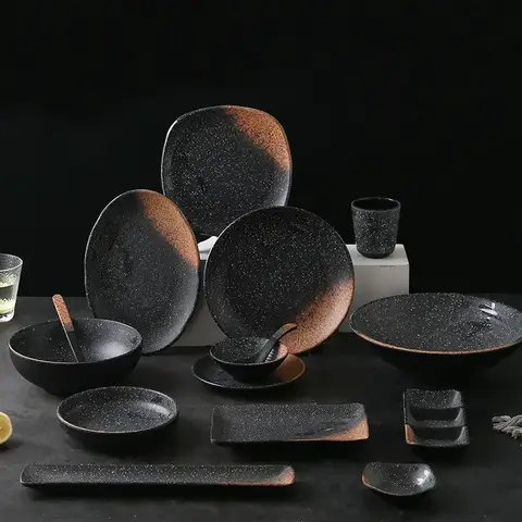 A5 Melaminimitationsporslinsservis Restaurang Japansk stil Skål Kopp Sked 12 best sales skål melamin - №4