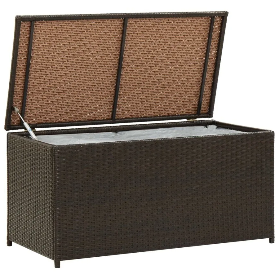 

Patio Storage Box Poly Rattan 39.3x19.6x19.6 Brown