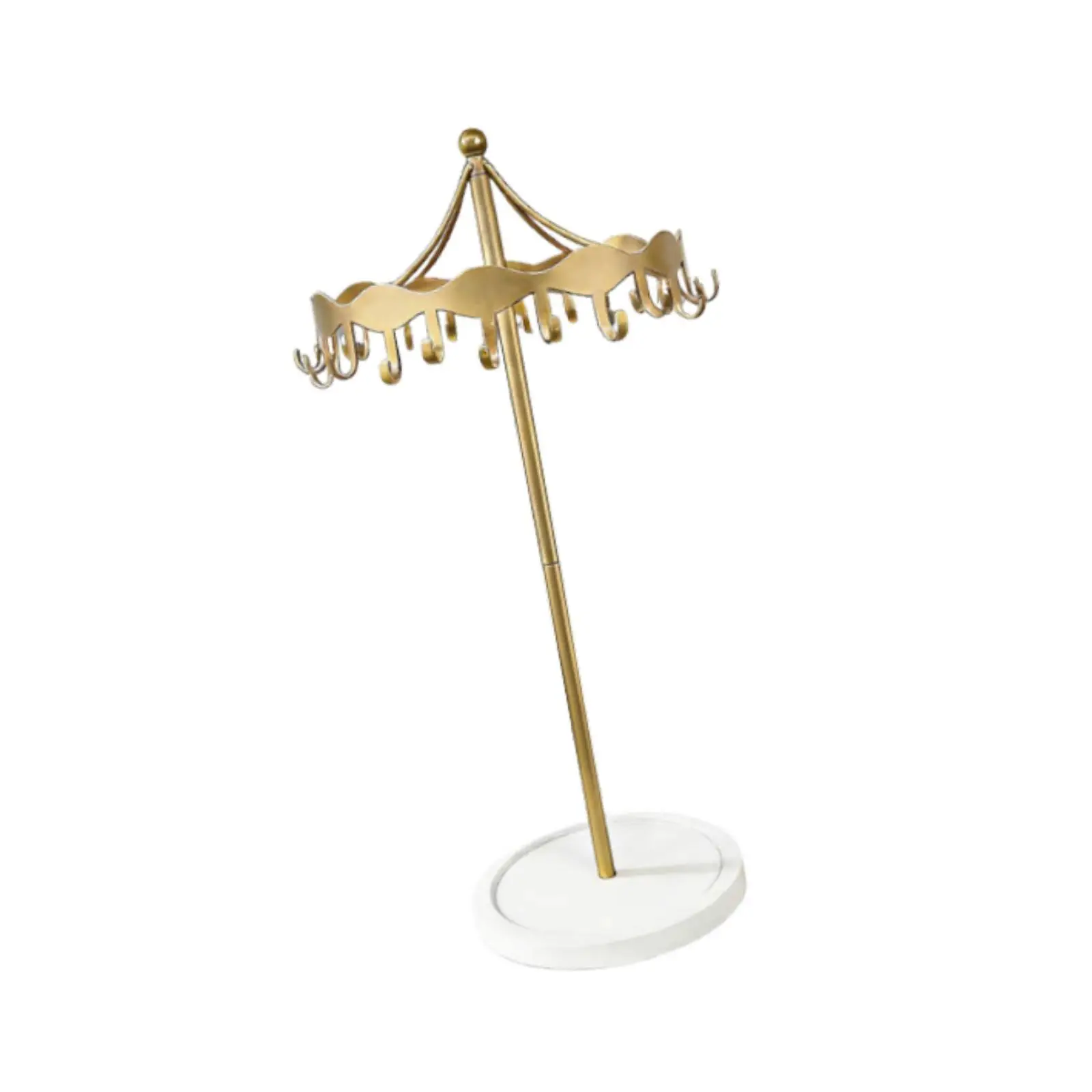 Rotating Jewelry Holder Iron Necklace Hanger Freestanding Jewelry Organizer Jewelry Display Stand for Bracelet Long Necklaces