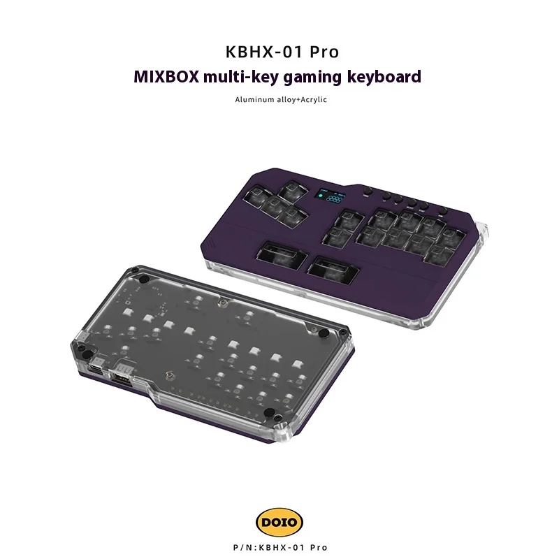 Imagem -02 - Doio-hitbox Kbhx01 Teclado Mini Jogo Liga de Alumínio Teclado Gaming com Fio Hot Swap Suporte Personalizado Ps4 Ps5 Switch Presente 16 Chaves