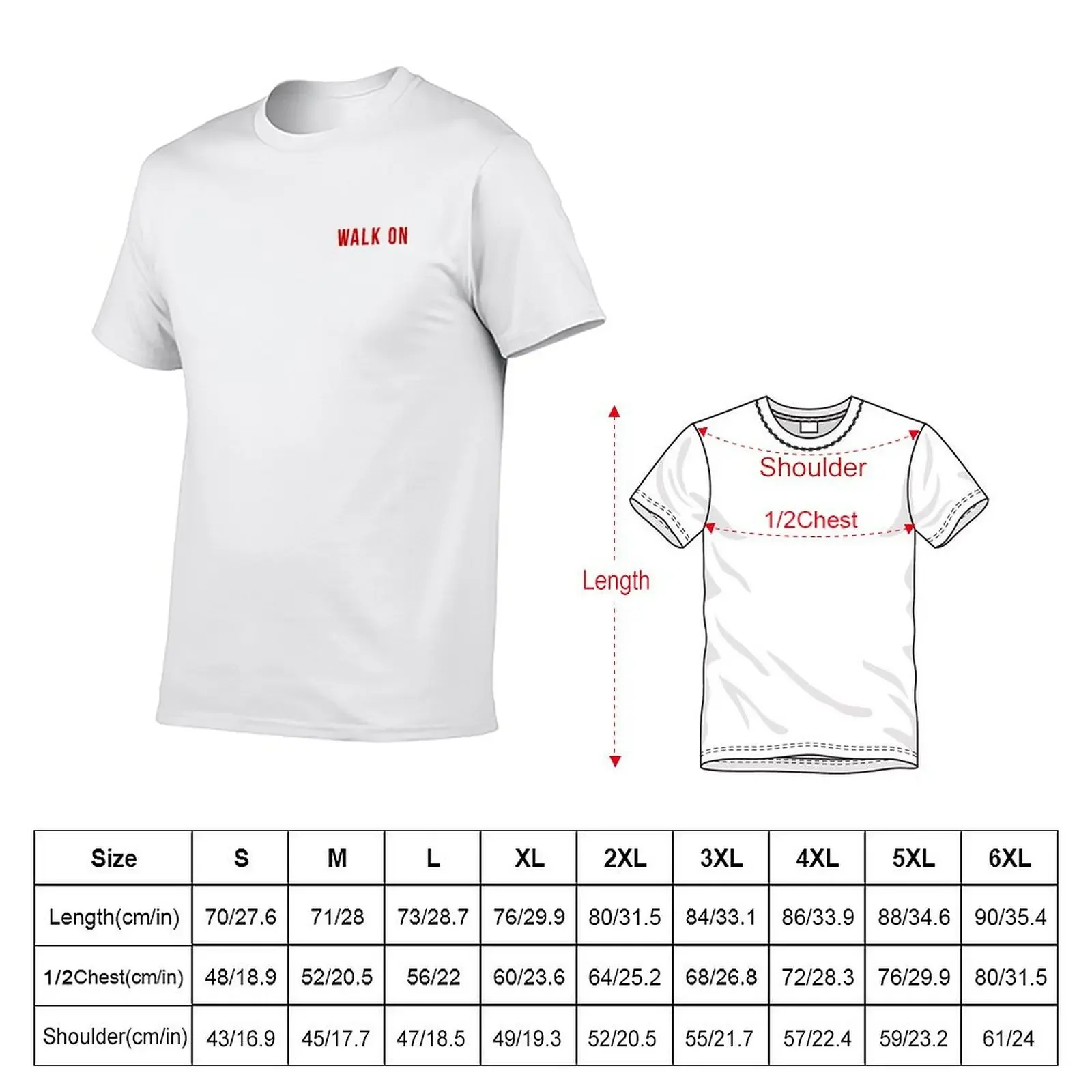 Walk On Logo in 2018/19 Kit Font T-Shirt custom t shirt hippie clothes mens clothes