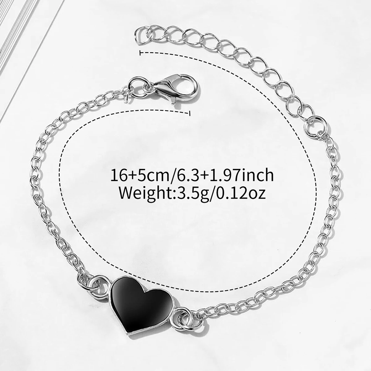 4PCS/Set Fashion Square Women\'s Quartz Watch Steel Band Watches Heart Bracelets Set(Without Box)