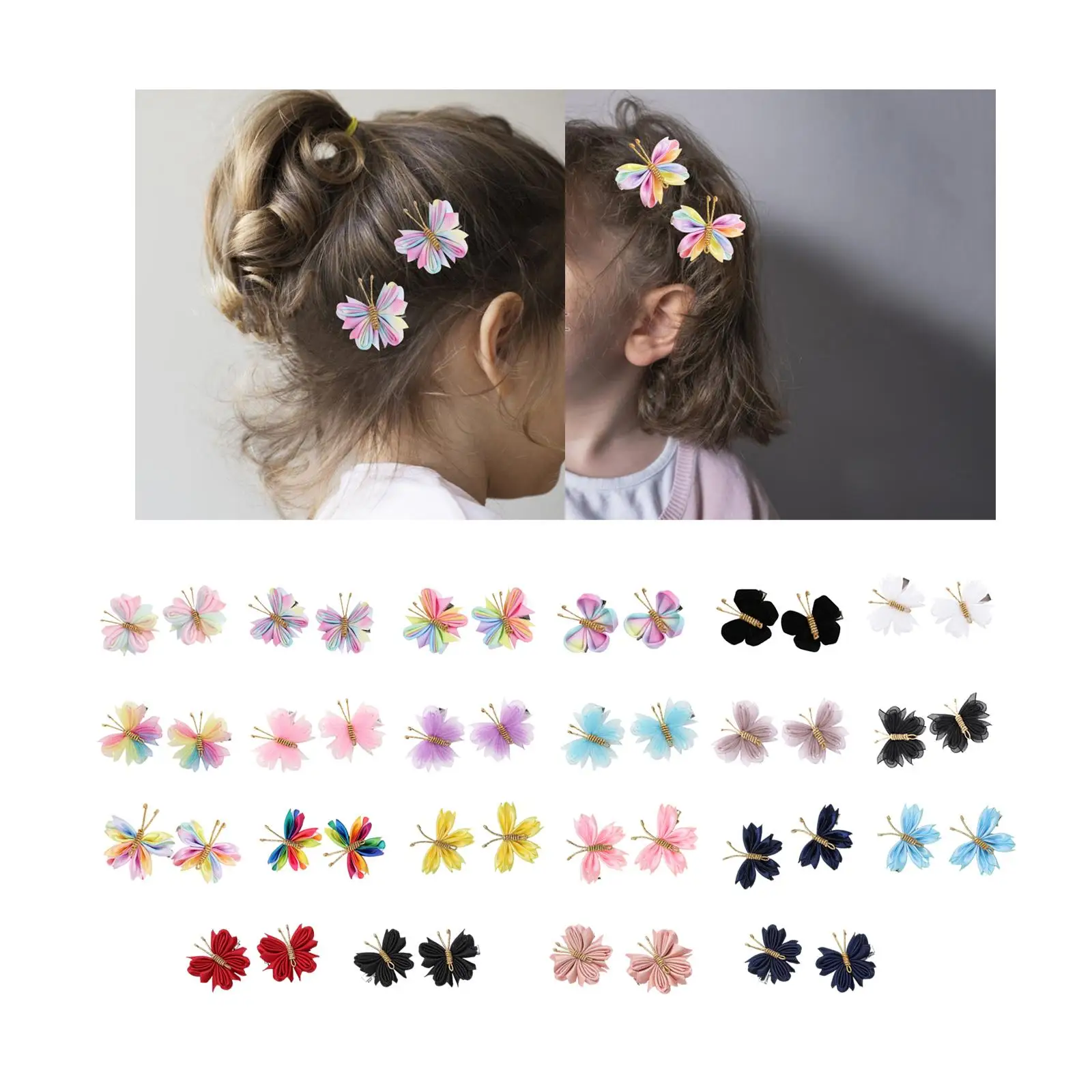 

2 Pieces Butterfly Hair Clips Curly Straight Hair Versatile Braids Hair Accessories Hair Pins for Wedding Birthday Gifts Street