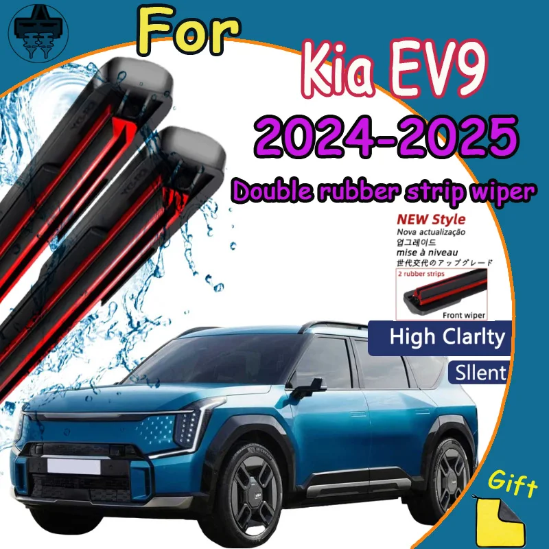 

Front Windshield Wiper Blades 2pcs Windscreen Window Accessories For Kia EV9 2024-2025