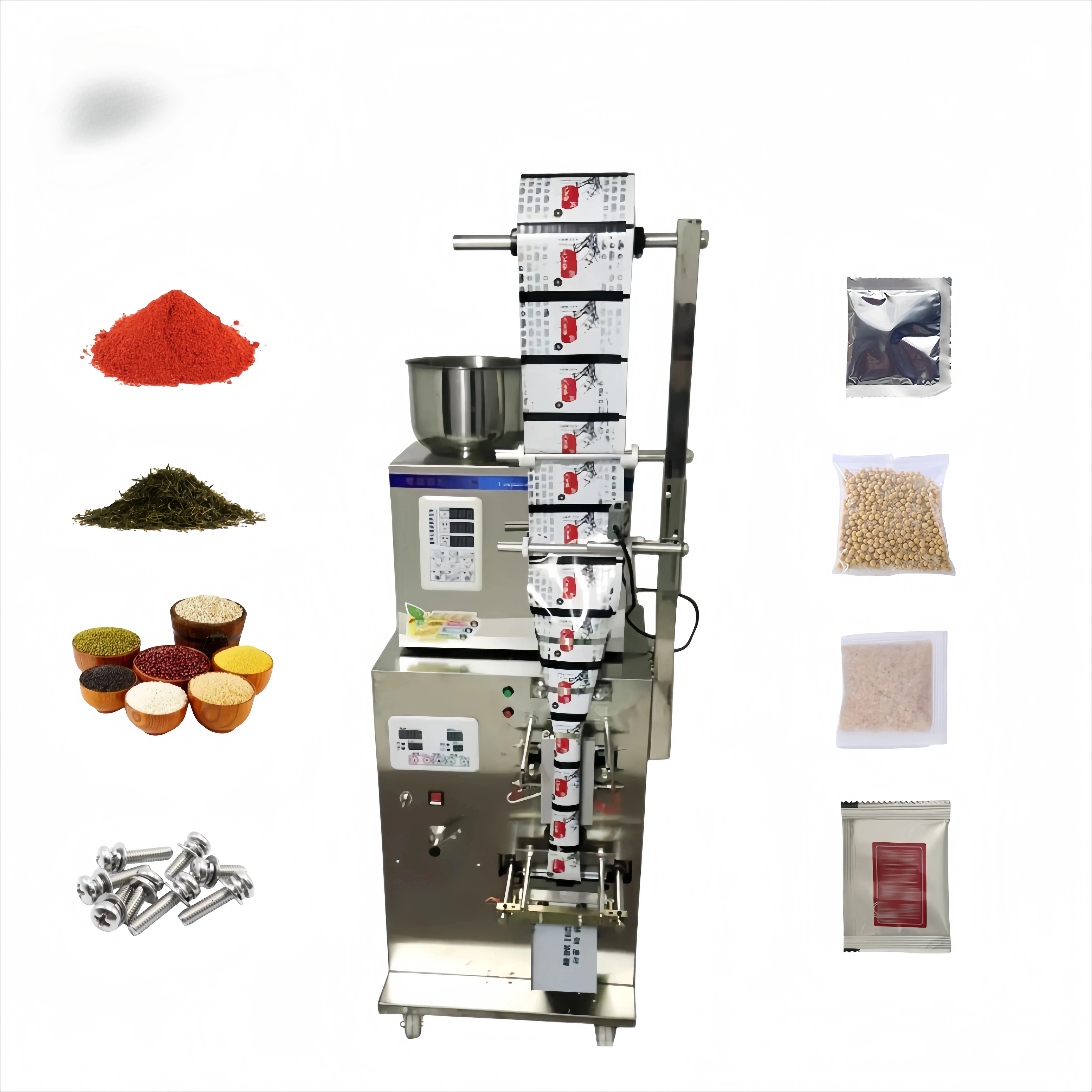 

High Quality Automatic 3-Side Sealing Tea Bag Packing Machine Small Plastic Film Roll for Chemical and Food Shops