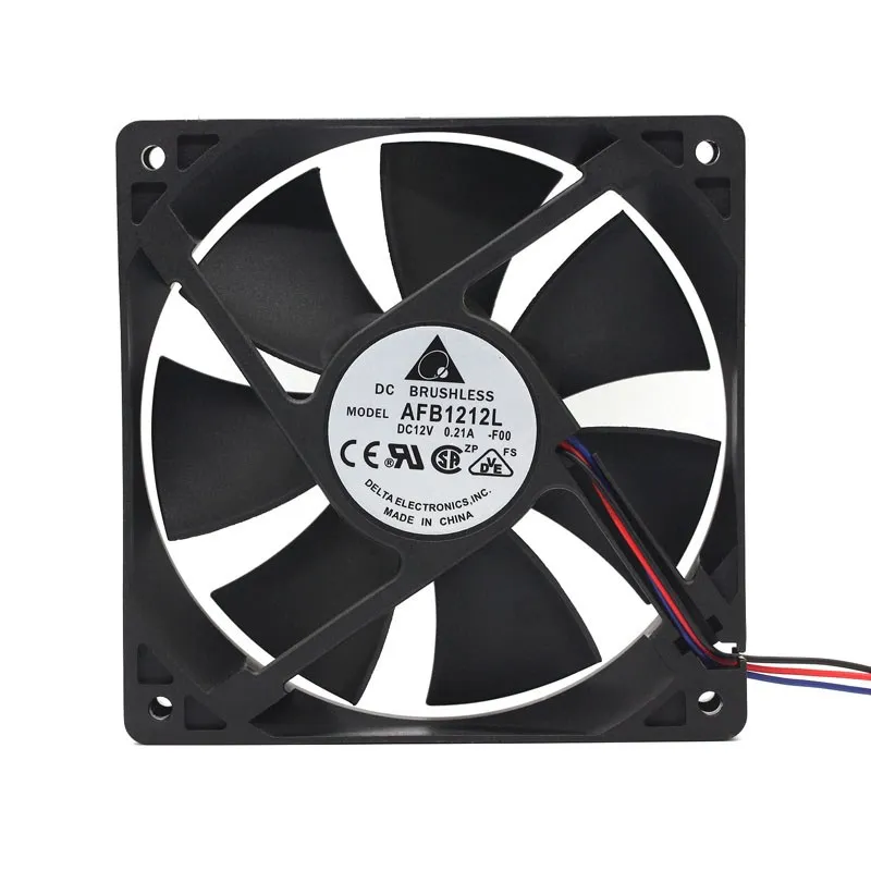 New For Delta 12025 AFB1212L 120MM 12CM 0.21A 3-Wire Power Supply Cases Double Ball Cooling Fan 12V