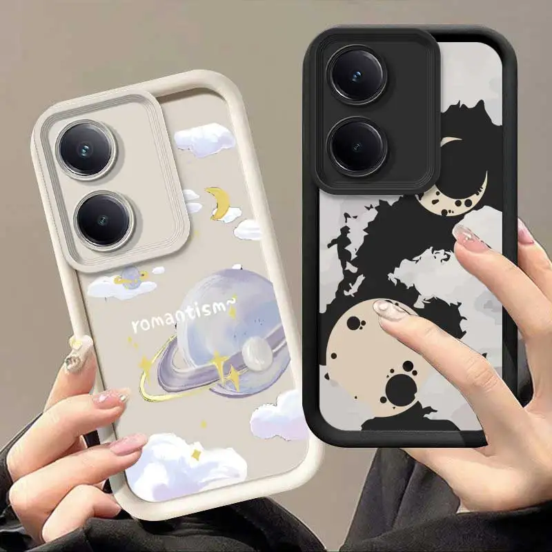 Y100 Starry Sky Moon Sky Eye Ladder Phone Case For VIVO Y91 Y91i Y89 V29 V29Pro V27 V25 V23 V21 X90 X90Pro X80 X70 Cover