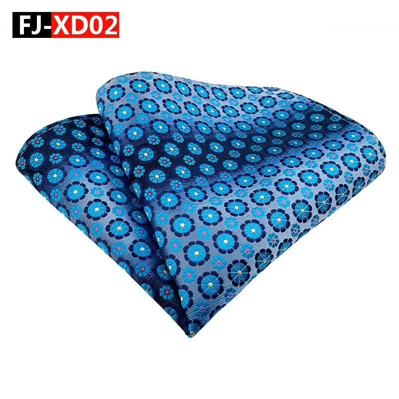 25CM High Quality Classic Handkerchiefs Flower Polyester Hanky Gentleman Business Wedding Party Pocket Square Graduation Gift