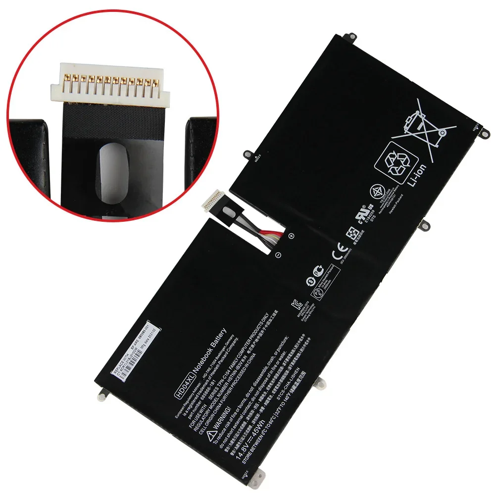 

HD04XL Replacement Battery For HP Envy Spectre XT HSTNN-IB3V 13-2120tu TPN-C104 13-2095ca 685989-001 High Quality Batteries