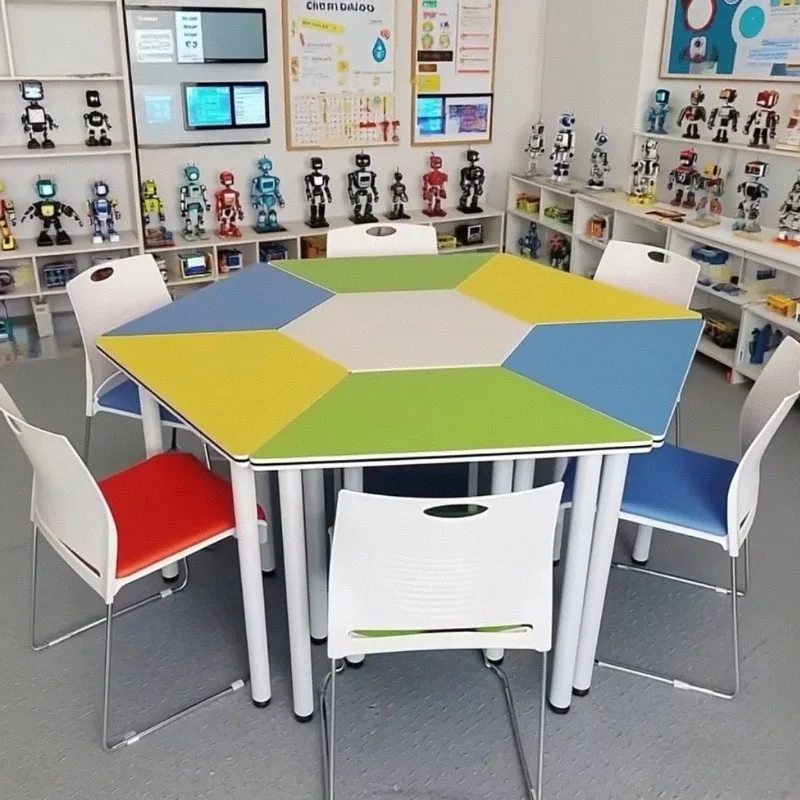 Reading table hexagonal experimental table smart classroom student splicing table y