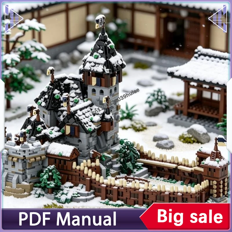 

Миниатюрный замок Блаустайн: Резиденция герцога Мартина, конструктор MOC, модель средневековой крепости, сборные кирпичи, коллекция для взрослых