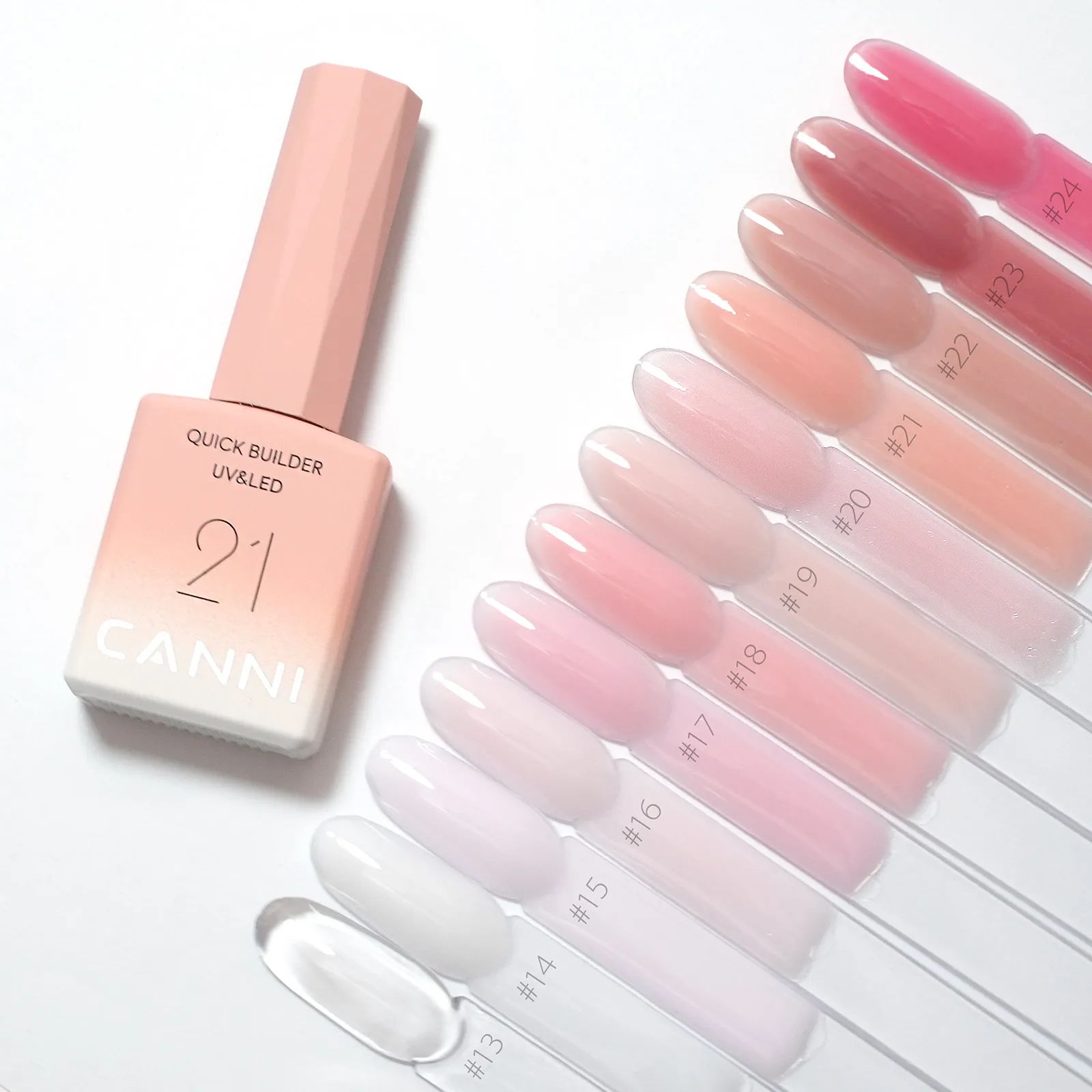 CANNI UV Construction Gel Fast Builder Nail Gel in Bottle HEMA TPO FREE Jelly Pink Nude Color Semi Permanent Soak off UV LED Gel