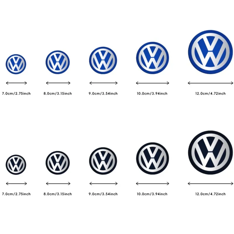 70/80/90/100/120MM Auto Aluminium Wielnaafafdekking Badge Band hub Stickers Voor Volkswagen VW GOLF Tiguan TOURAN PASSAT GTI R