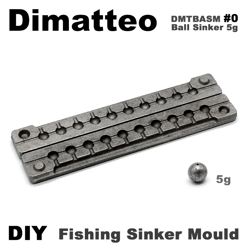 Dimatteo DIY Forma do ciężarków wędkarskich DMTBASM/ # 0 Ball Sinker 5g 10 wgłębień