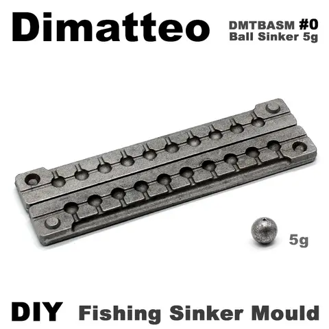 Dimatteo DIY Fishing Ball Sinker Mould DMTBASM/#0 Ball Sinker 5g 10 Cavities