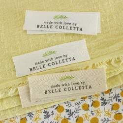 Handmade Twill Folding Labels, Logo Labels, Sew Accessories, Ribbon Label, Custom Fabric Tags, Labels for Clothes, XW3514