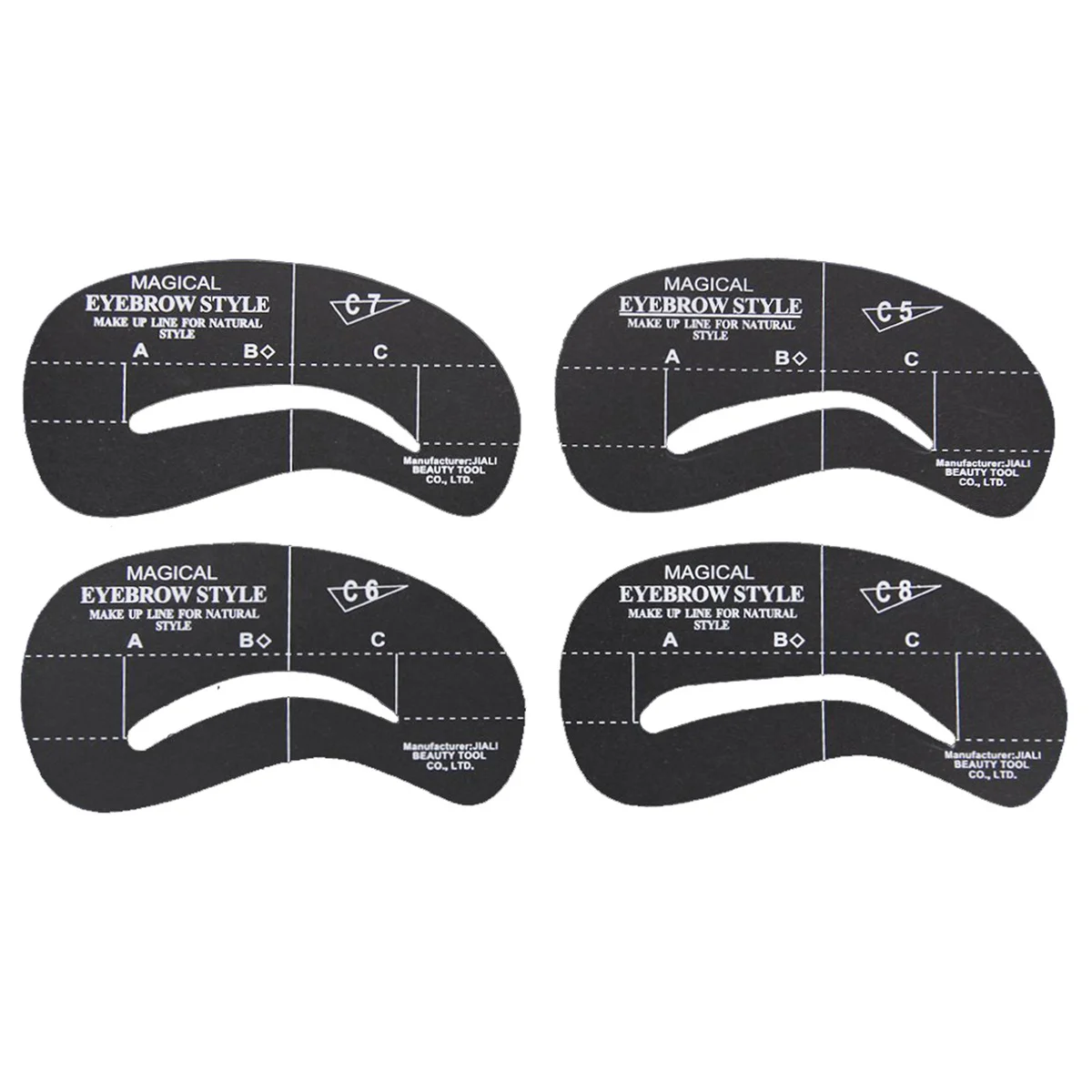 24 pezzi stencil per sopracciglia modelli riutilizzabili in plastica ABS trasparente per la selezione di forme naturali carte da disegno per sopracciglia precise