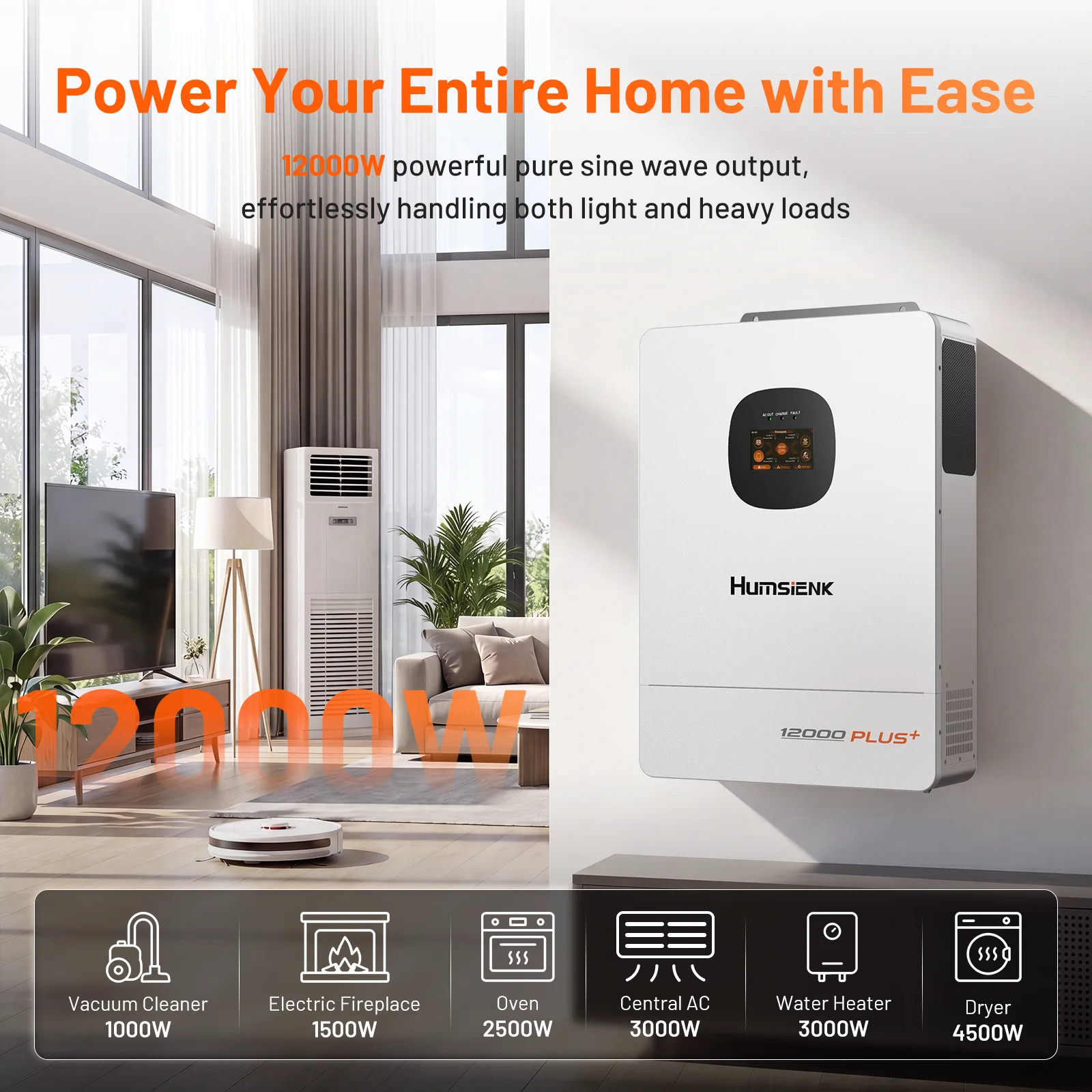 Humsienk 48V 12KW/8KW 3-in-1 S - Mppt Hybrid Inverter 48V 8Kw 3 Phase ulasan dan harga