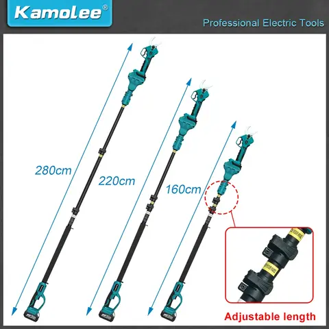 Kamolee 전기 가위 충전식 체인 톱에 적합한 익스텐션 폴, 2.5 계량기, 6 인치, 8 인치, 핸드 톱