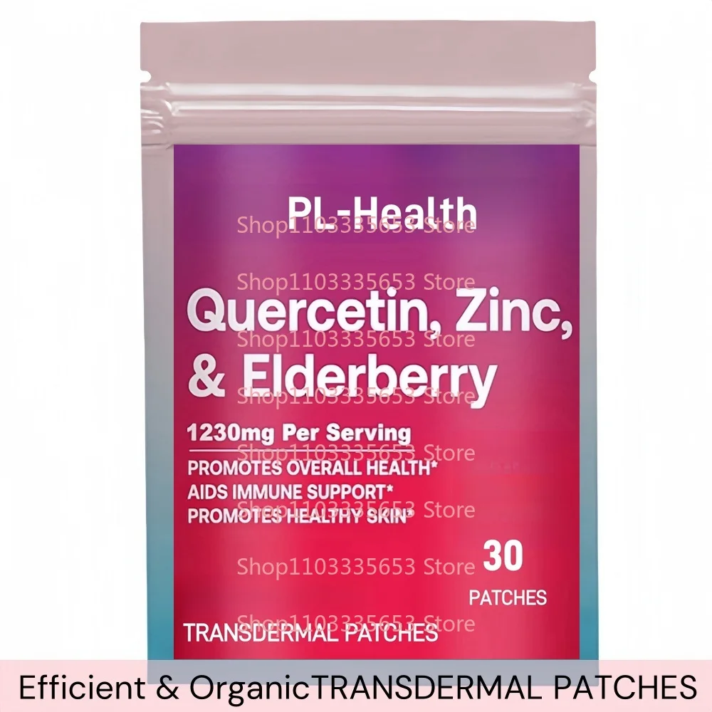 

Quercetin Transdermal Patches Elderberry Zinc Quercetin Supports Immune, Cardiovascular & Respiratory Health 30 Patches
