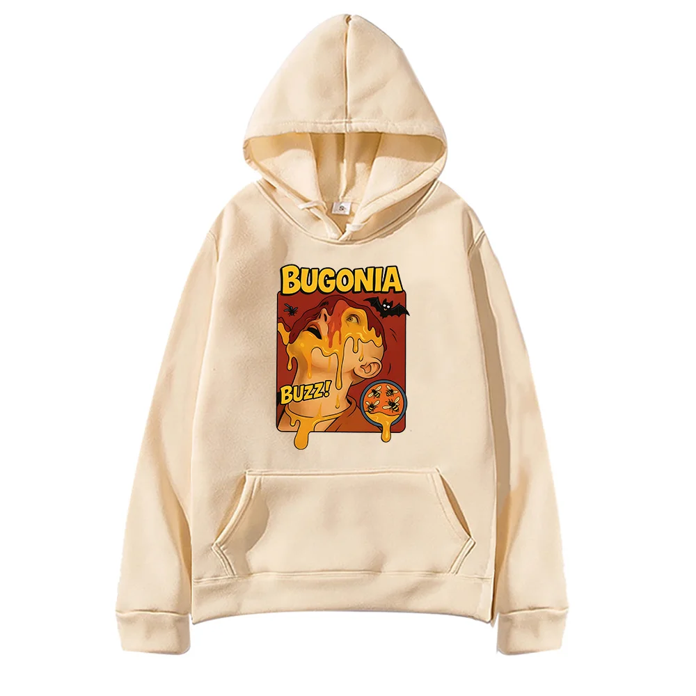 Bugonia فيلم ميرش هوديس النساء الرجال كم طويل ريترو الرعب الفن الجمالية هودي بلوزات مانغا نمط موضة Y2K البلوفرات