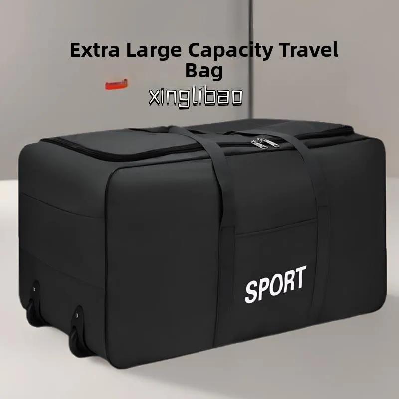 

Oxford Cloth Moving Bag with Wheels Large Capacity Men's Bag for Clothes Students Travel Packing Bag Female Students Clothes ...