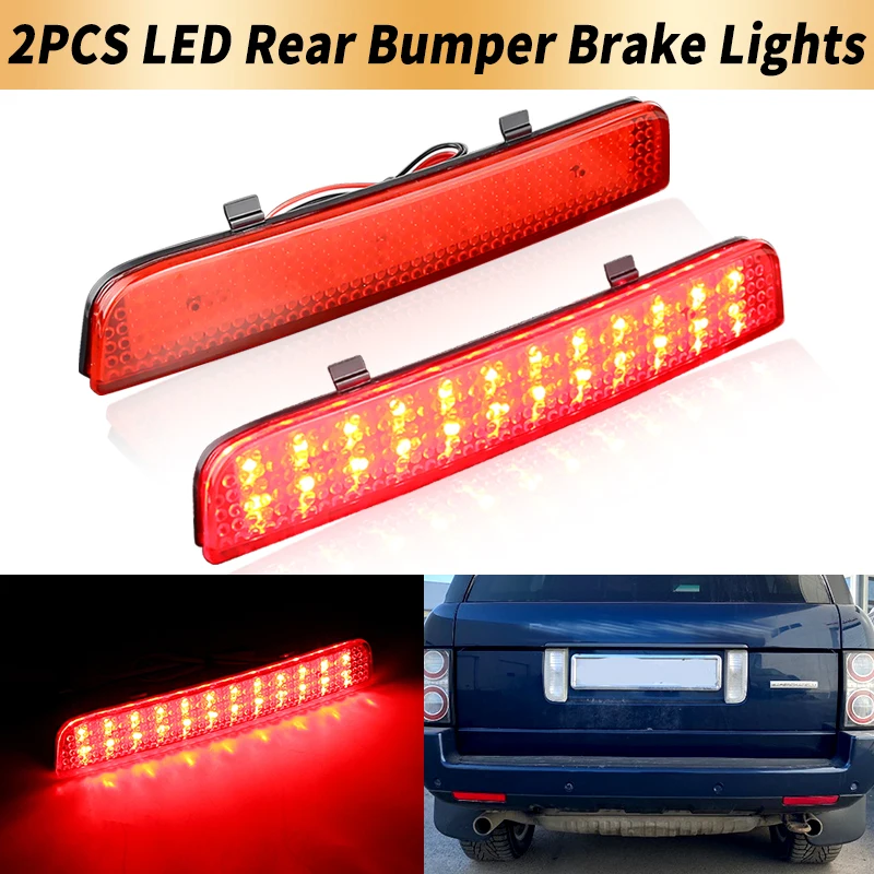 

2PCS LED Rear Bumper Brake Lights Canbus For Land Rover Range Rover 2003-2012 L322 Freelander 2 LR2 2008-2015 Car Accessories